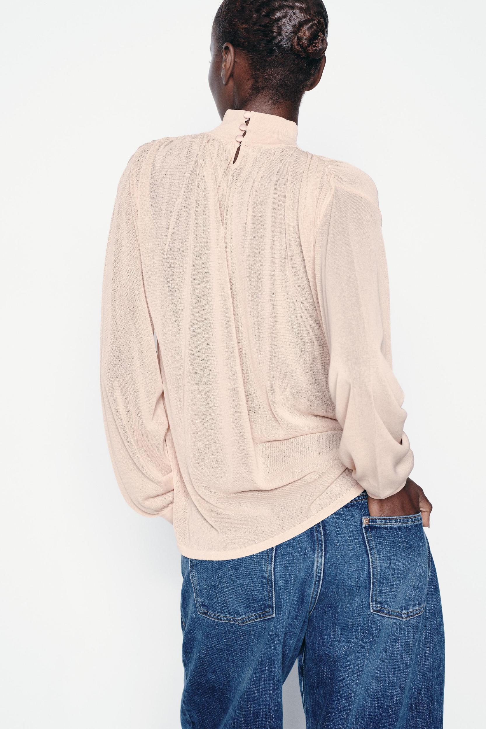 THIN KNIT MOCK NECK SWEATER Product Image