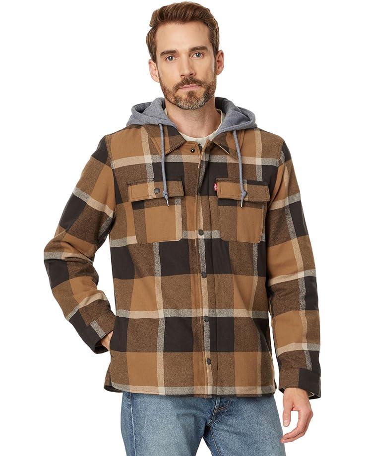 Cotton Canvas Hooded Utility Jacket with Sherpa Lining Product Image