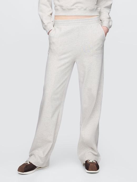 Heavyweight French Terry Seamed Wide-Leg Sweatpants Product Image