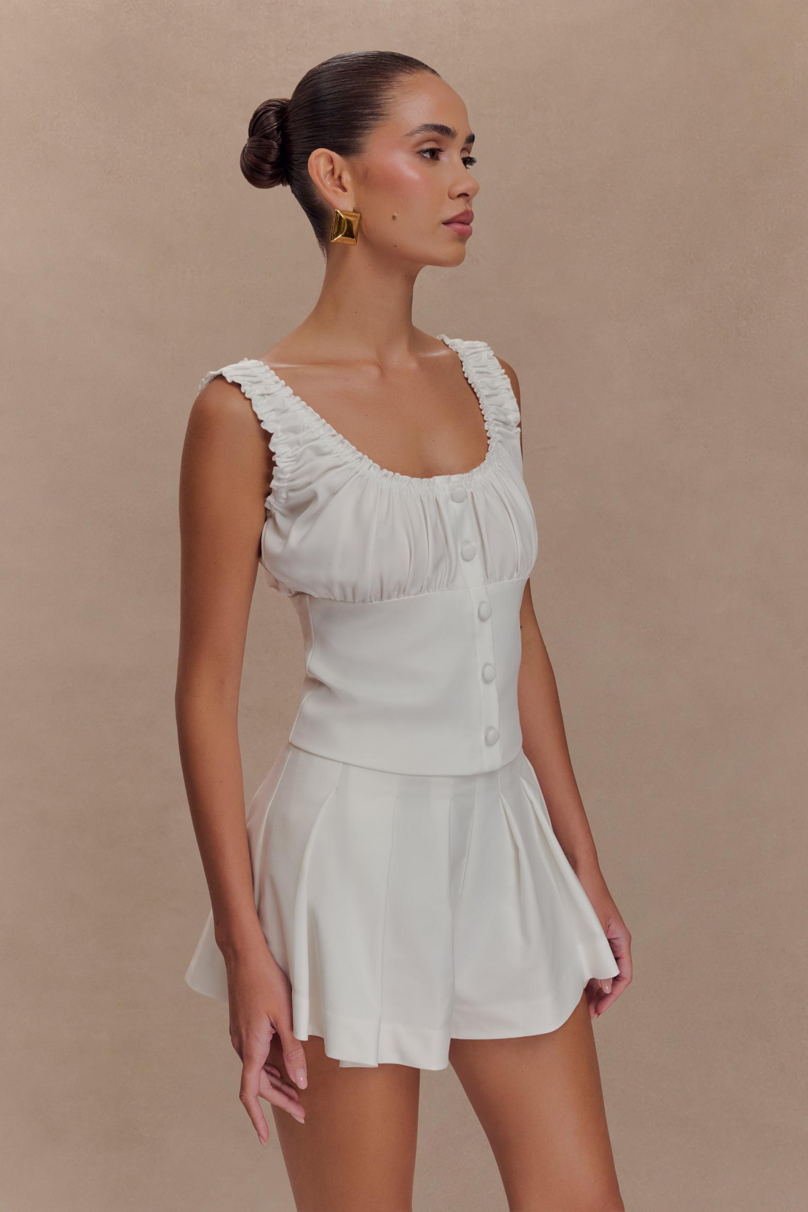 Issy Cotton Shorts - White Product Image