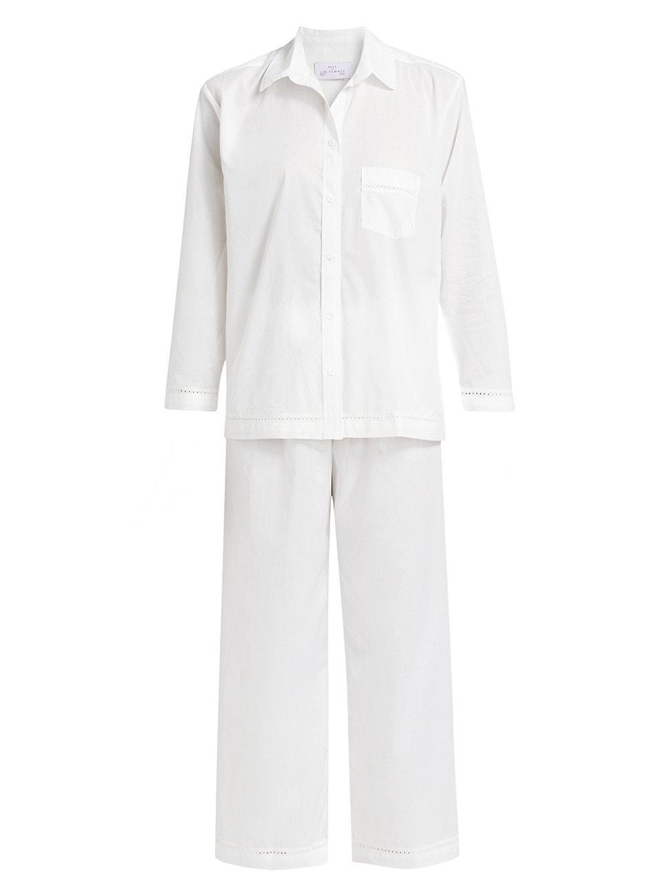 Womens Egyptian Cotton Long-Sleeve Pajamas Product Image
