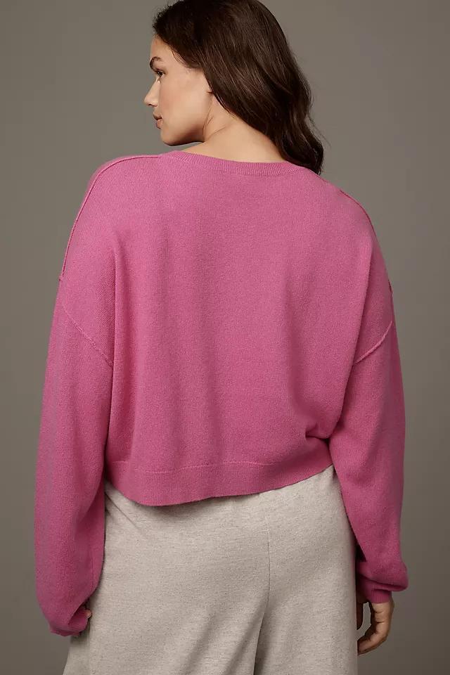 The Alani Cashmere Sweater by Pilcro: Cropped Crew-Neck Edition Product Image