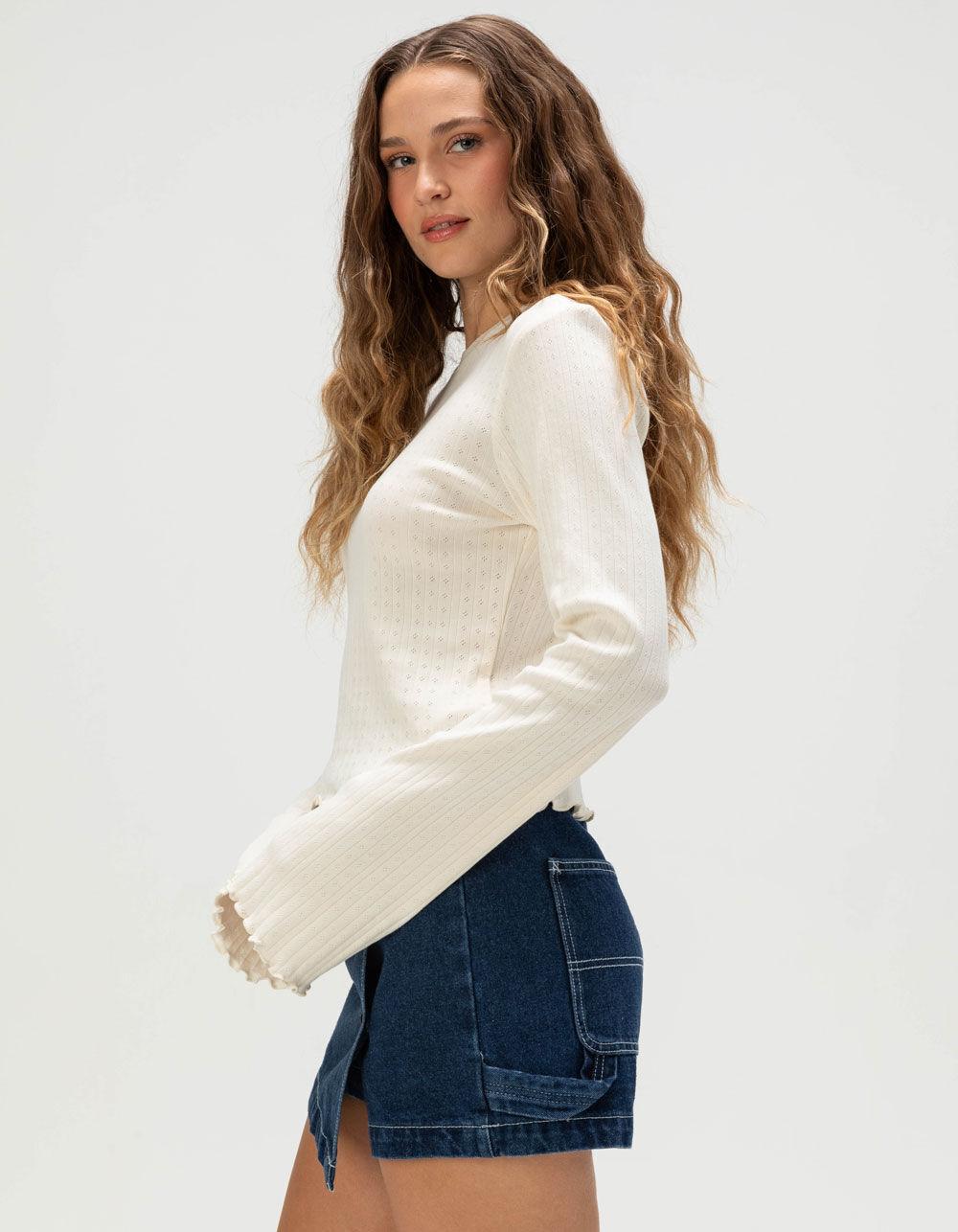 BRIXTON Dolly Slim Womens Long Sleeve Tee - OFF WHITE Product Image