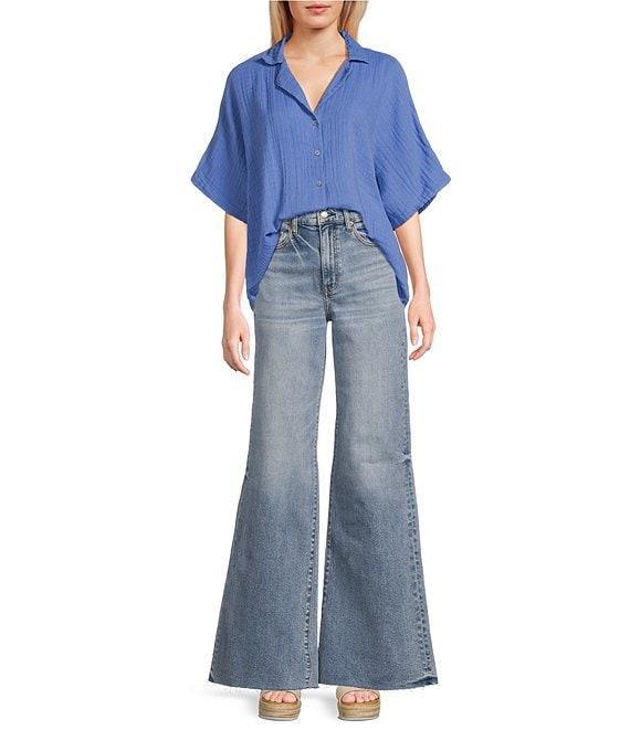 Daze Far Out High Rise Wide Leg Jeans Product Image