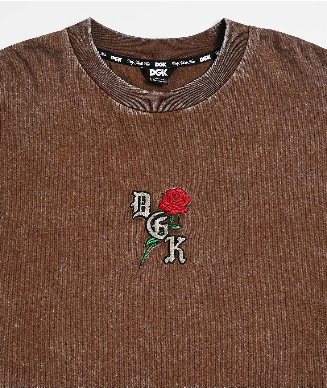 DGK Represent Heavyweight Brown Wash T-Shirt Product Image