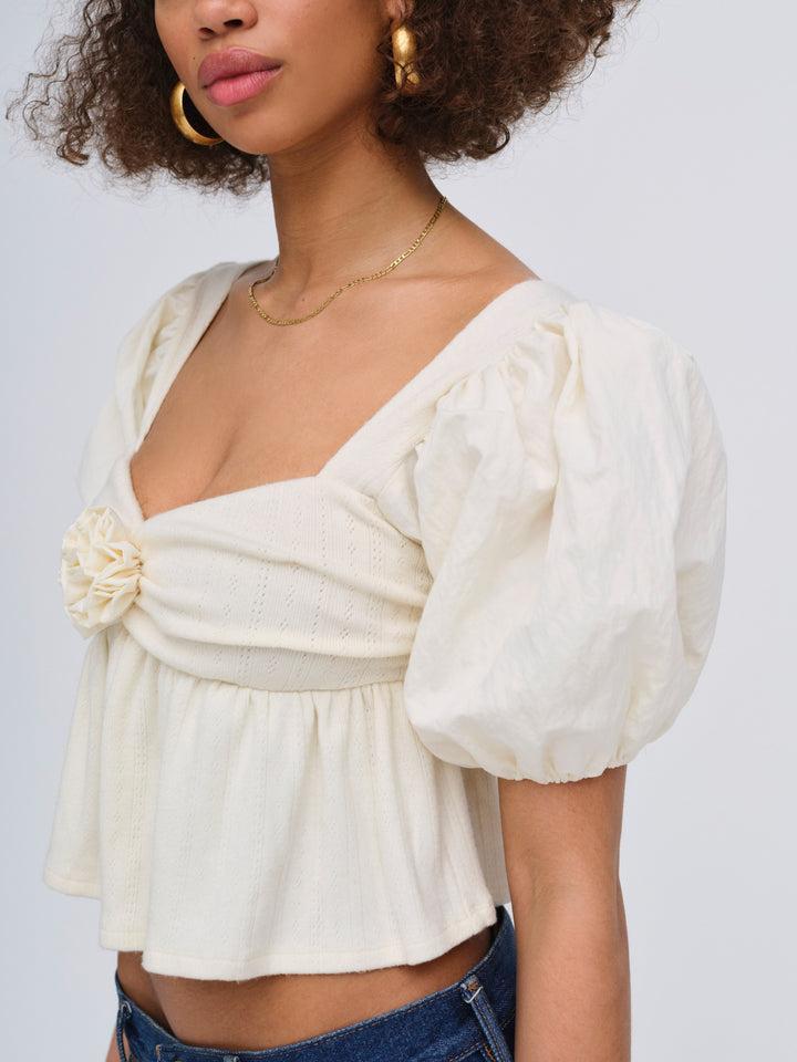 Valencia Top — Ivory Product Image