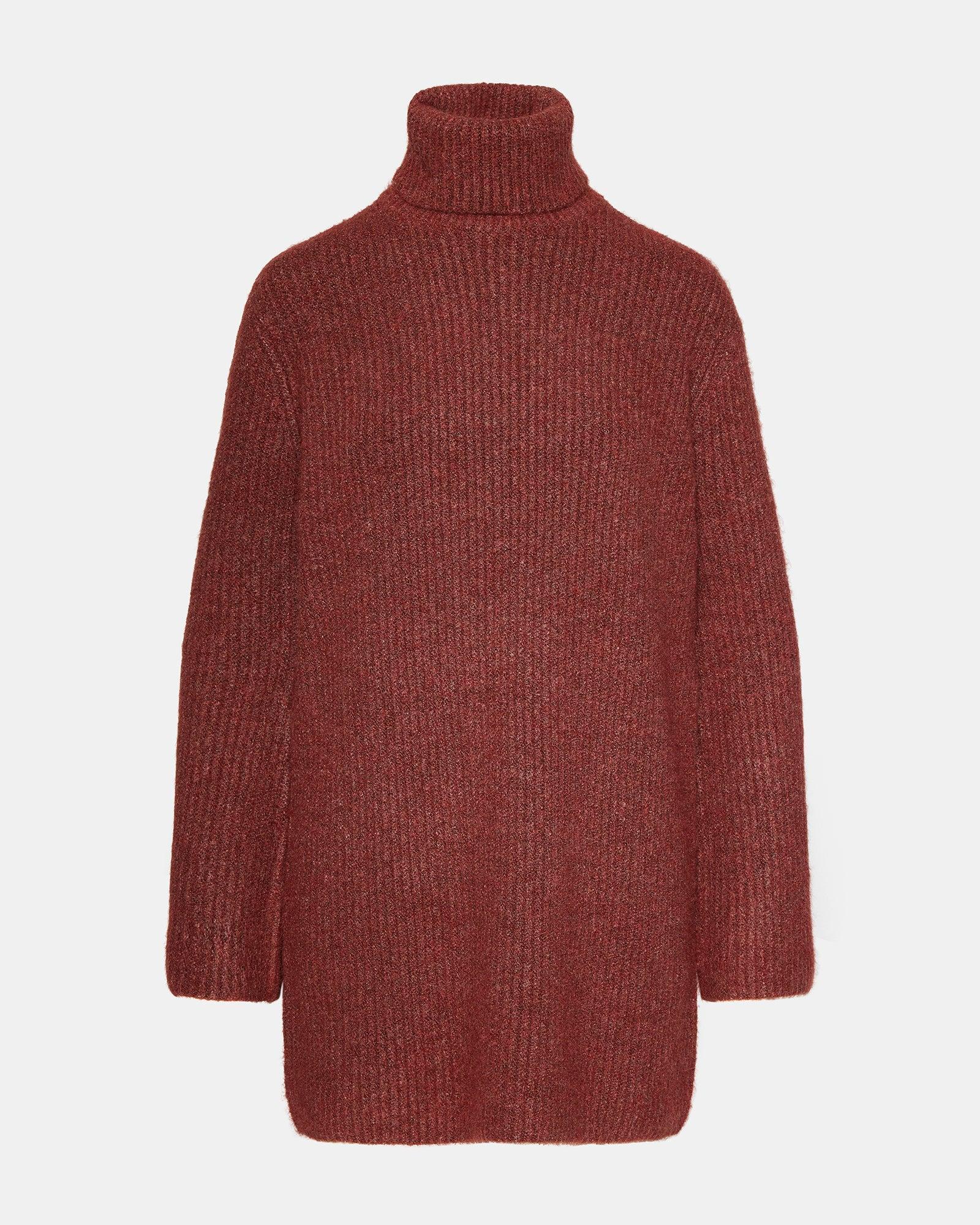 ABBIE SWEATER DRESS RUST Female Product Image