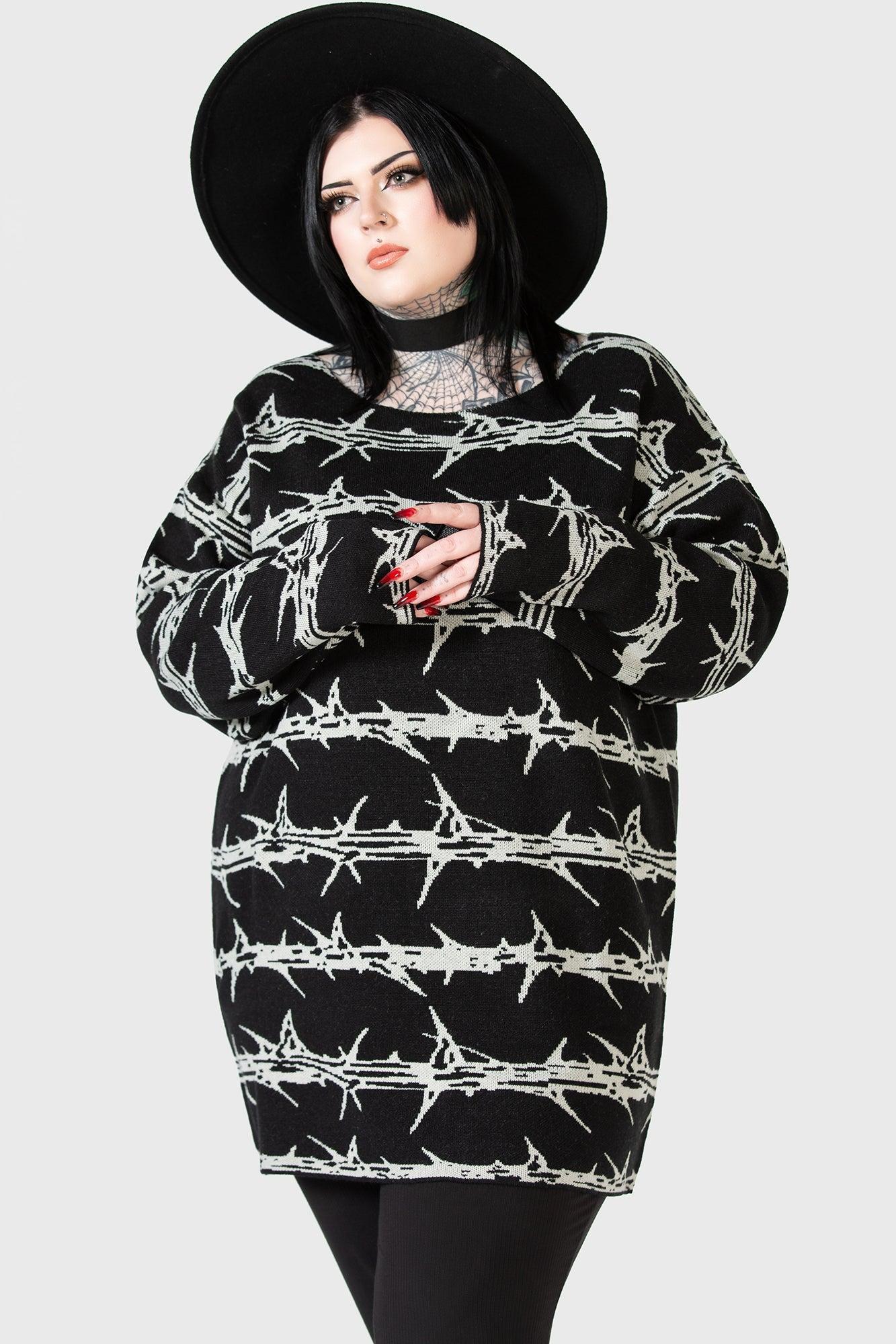 Prickled Contention Knit Sweater Female Product Image