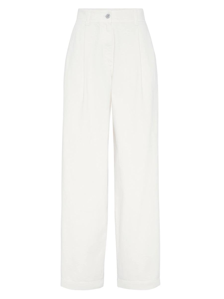 Womens Dyed Soft Denim Loose Sartorial Jeans Product Image