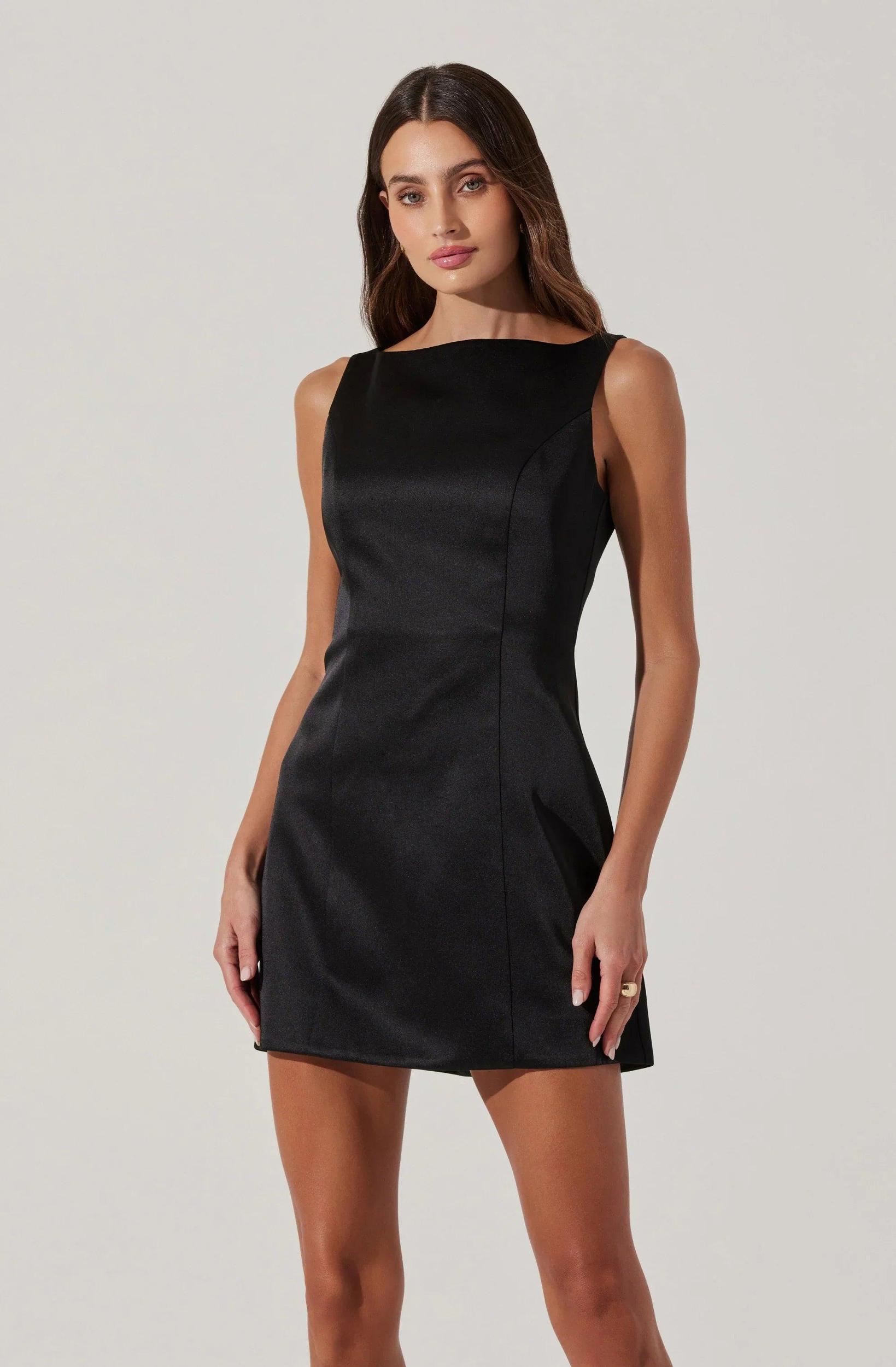 Alisanne Satin Mini Dress Product Image