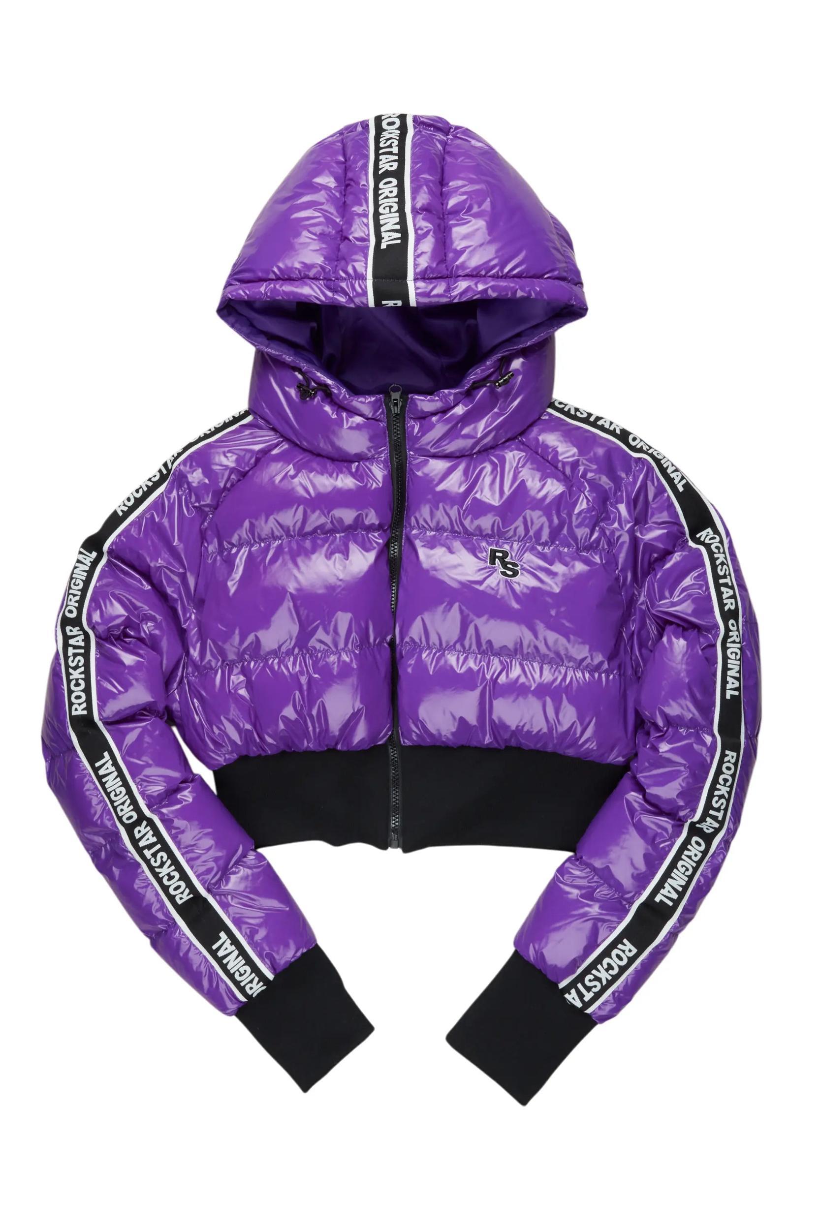 Jackey Purple 2.0 Crop Puffer Jacket Female Product Image