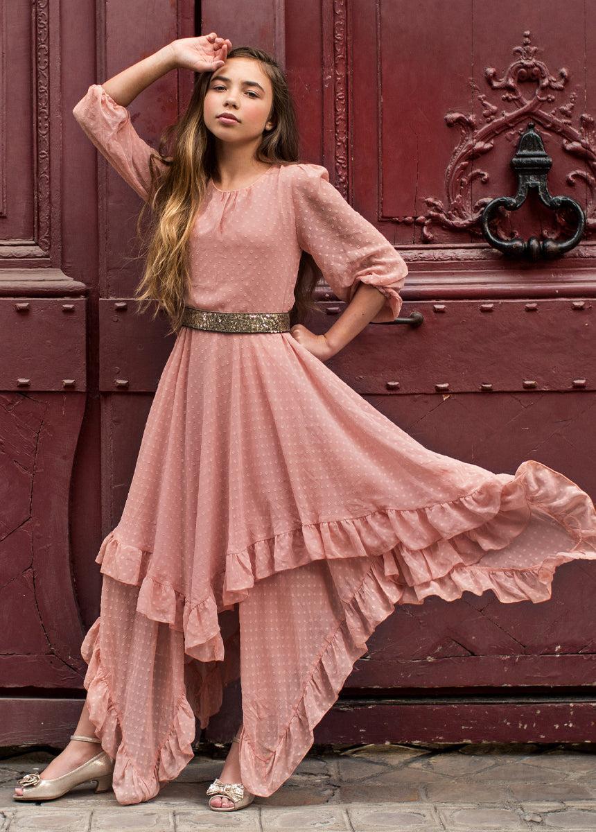 Raelynne Dress in Mauve Girls Product Image