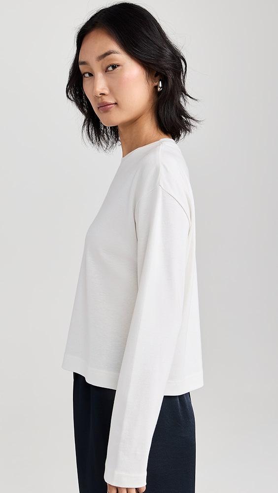 Vince Relaxed Long Sleeve Cropped Crew Tee | Shopbop Product Image