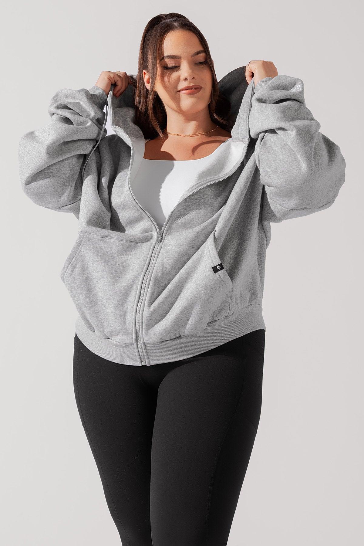 Zip Cloud Hoodie - White Product Image