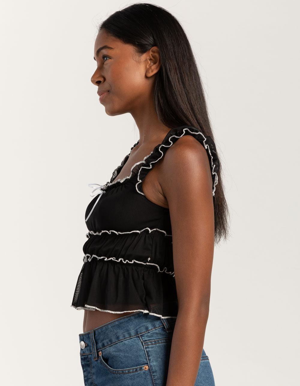 FULL TILT Tier Womens Tank Top - BLACK Product Image