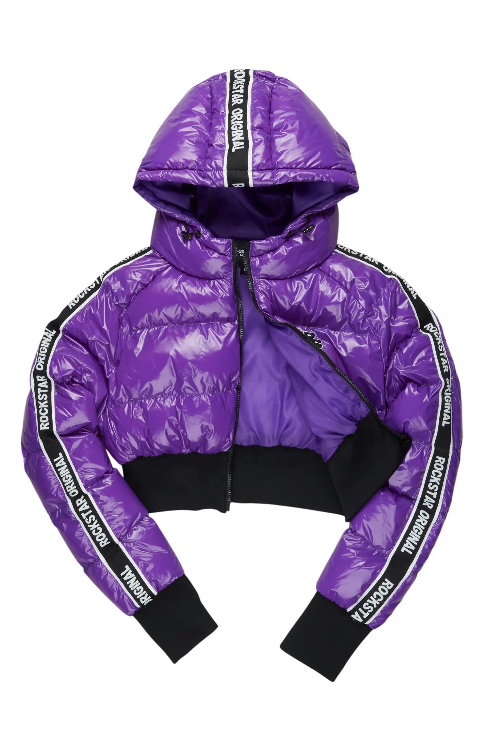 Jackey Purple 2.0 Crop Puffer Jacket Female Product Image