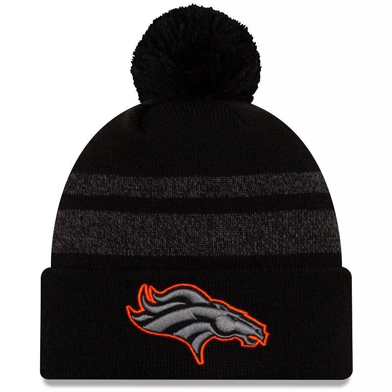 Men's New Era Black New England Patriots Dispatch Cuffed Knit Hat With Pom Product Image