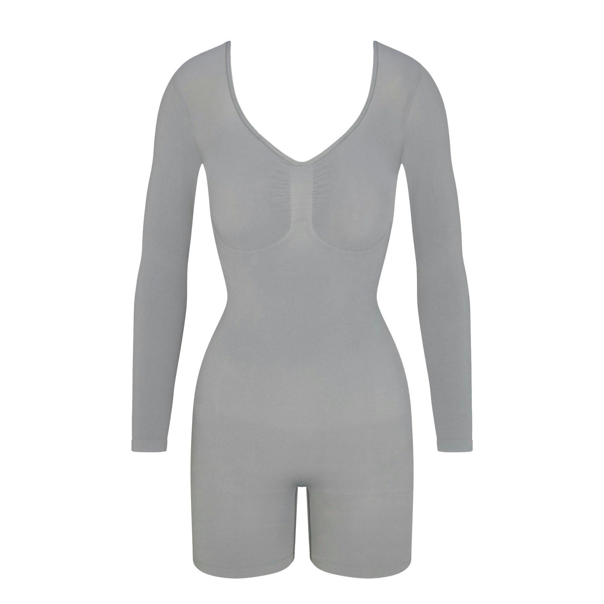 SEAMLESS SCULPT LONG SLEEVE LOW BACK MID THIGH BODYSUIT | PACIFIC Product Image