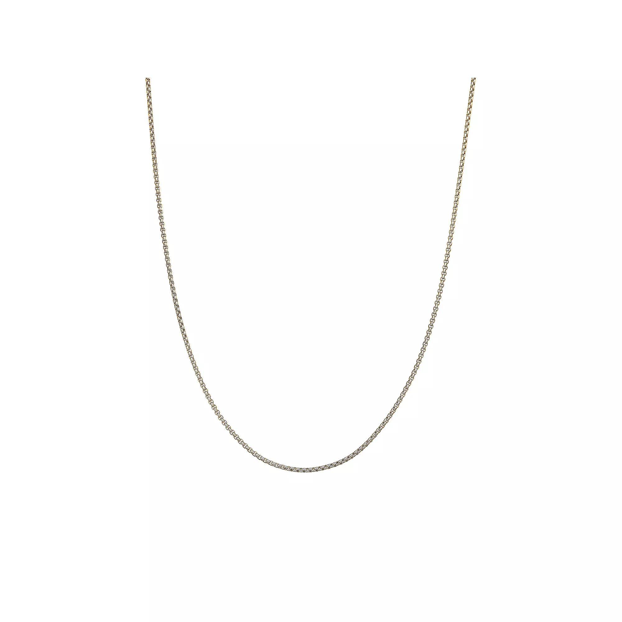 Men's LYNX Stainless Steel Box Chain Necklace, Size: 30", Gold Tone Product Image