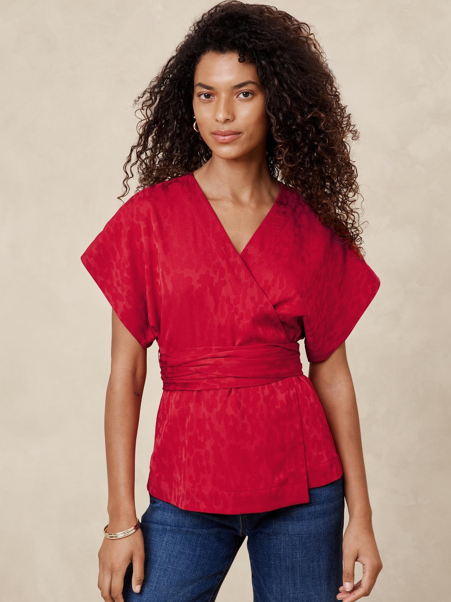 Wrap Jacquard Top Product Image