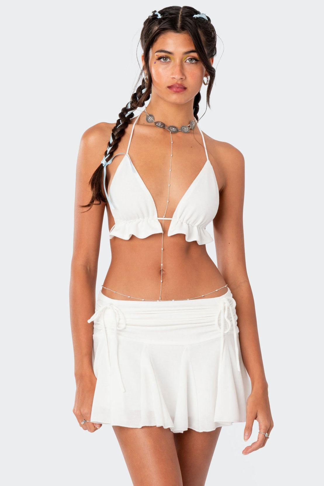 Keoni Ruffle Triangle Bra Top Product Image