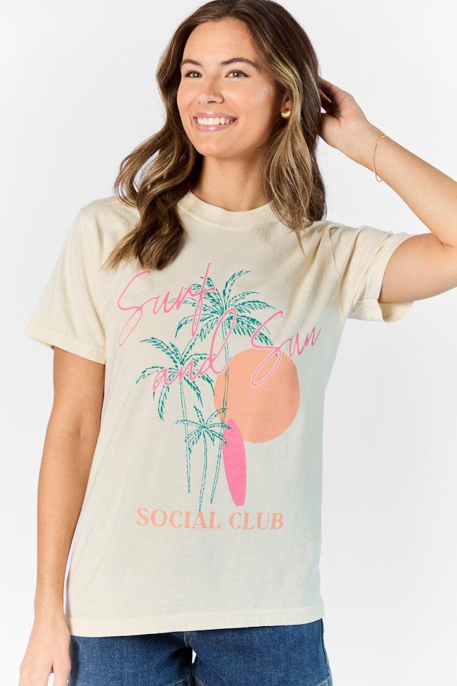 Surf & Sun Club Ivory Comfort Color Graphic Tee Product Image