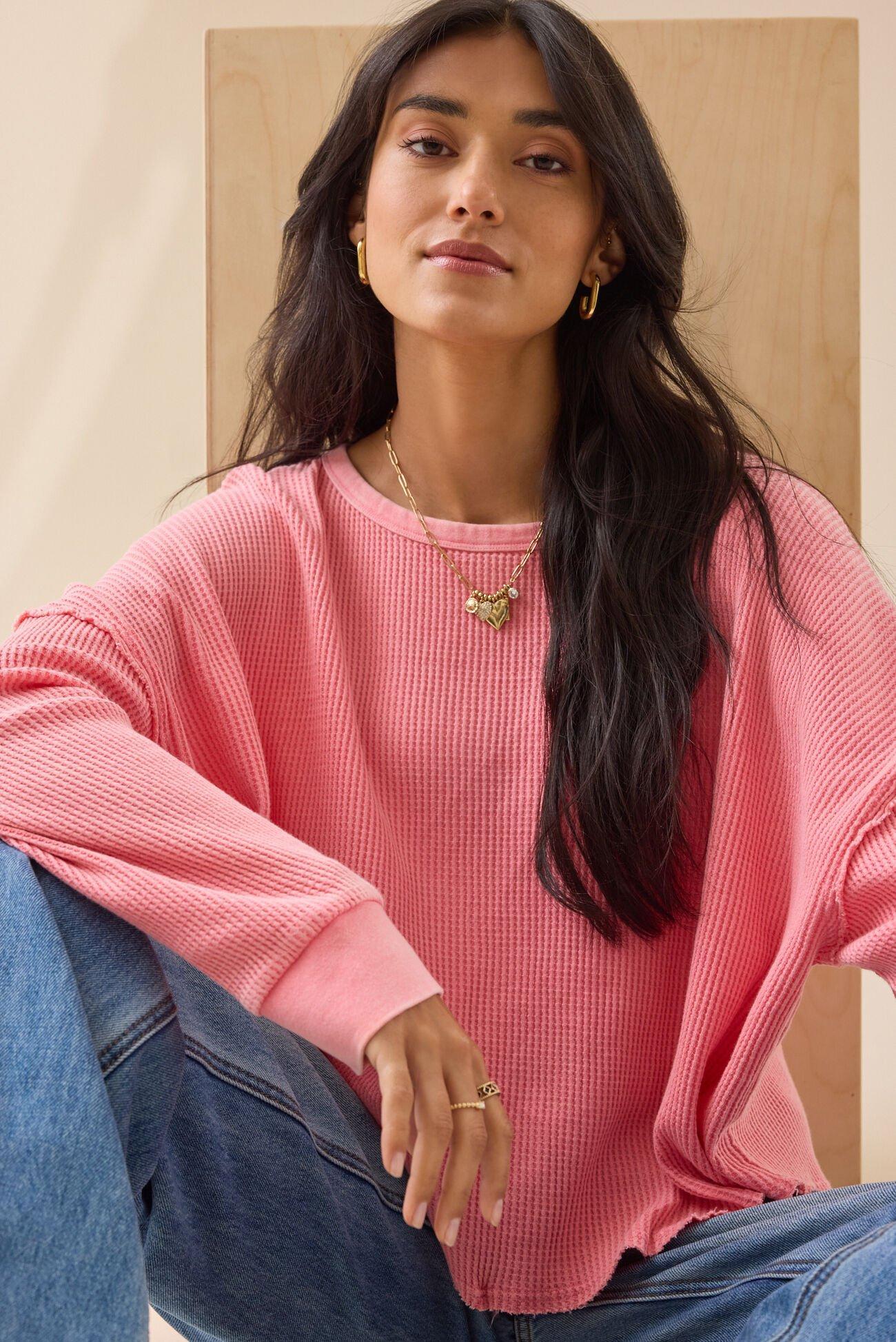 Cambry Waffle Knit Top Product Image