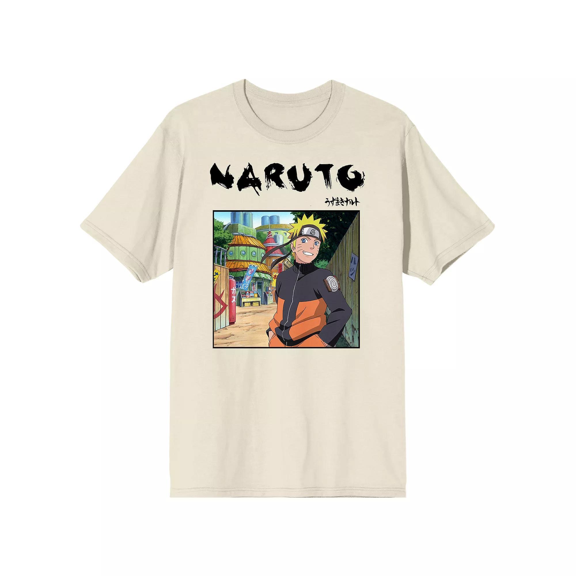 Men's Naruto Shippuden Screenshot Tee, Size: Medium, White Product Image