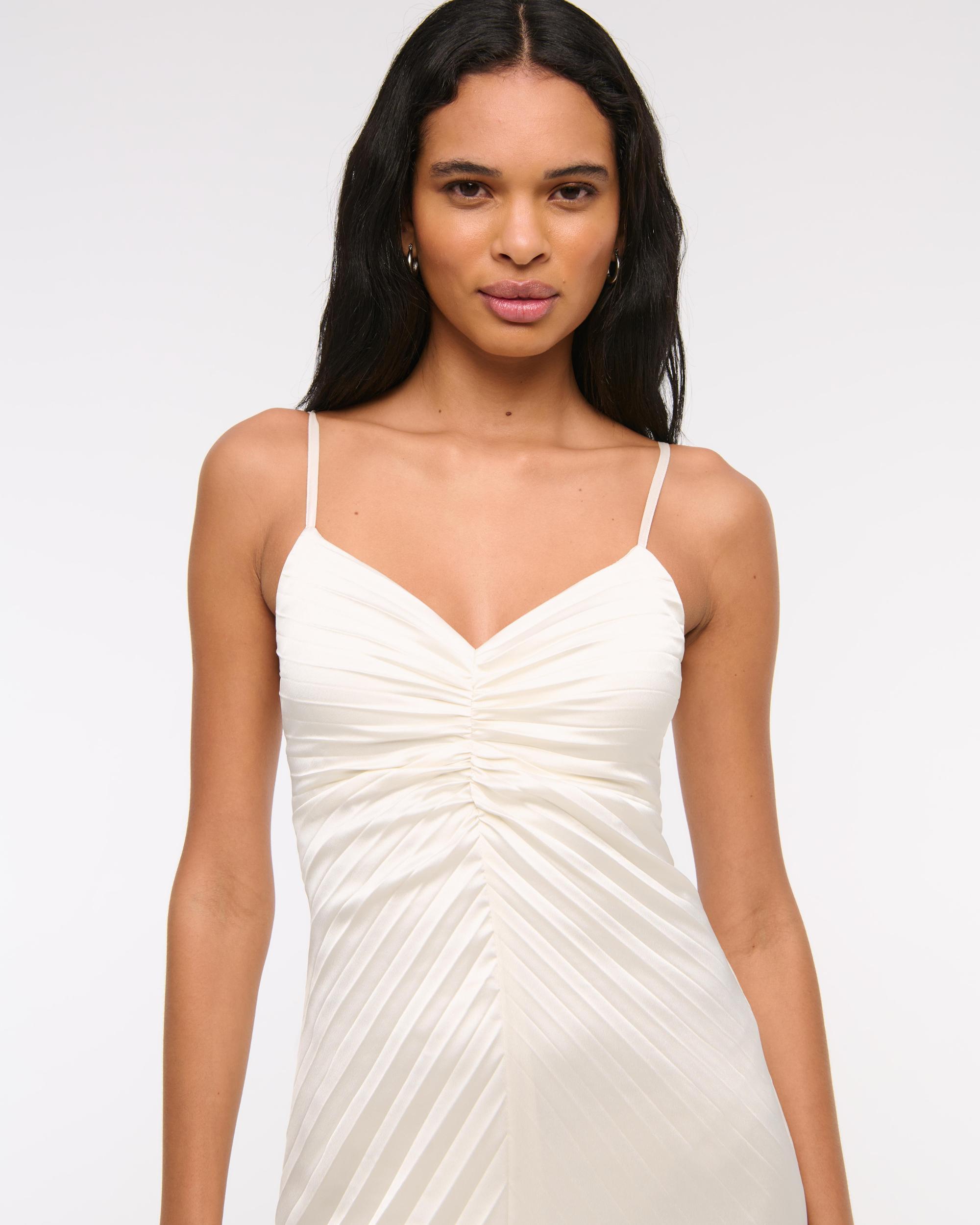 The A&F Giselle Sunburst Pleated Maxi Dress Product Image