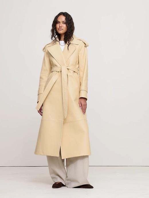 Leather Trench Coat Product Image