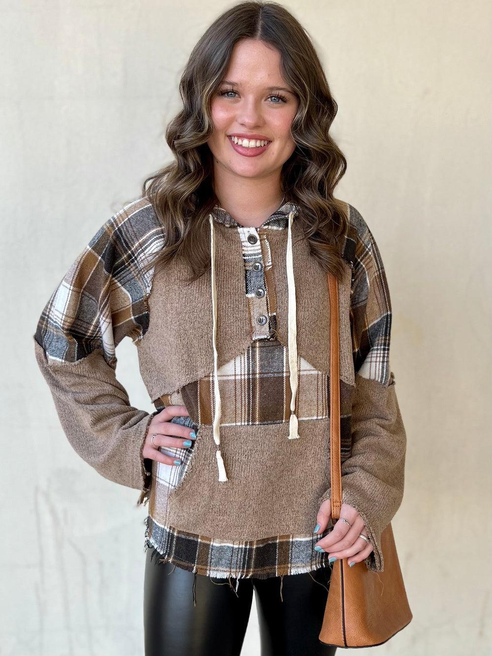 Self Care Saturday Plaid Pullover* Product Image