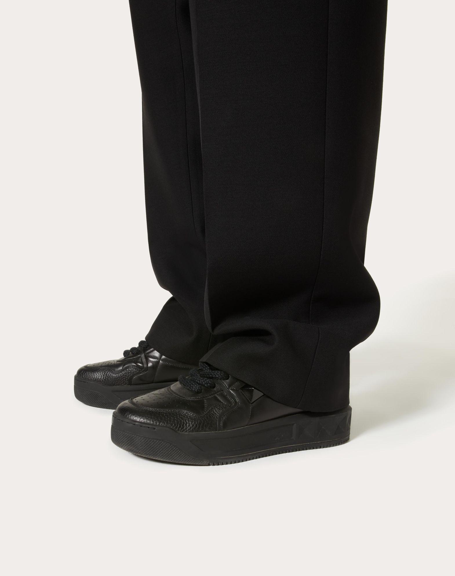 One Stud Xl Nappa Leather Low-Top Sneaker   Product Image