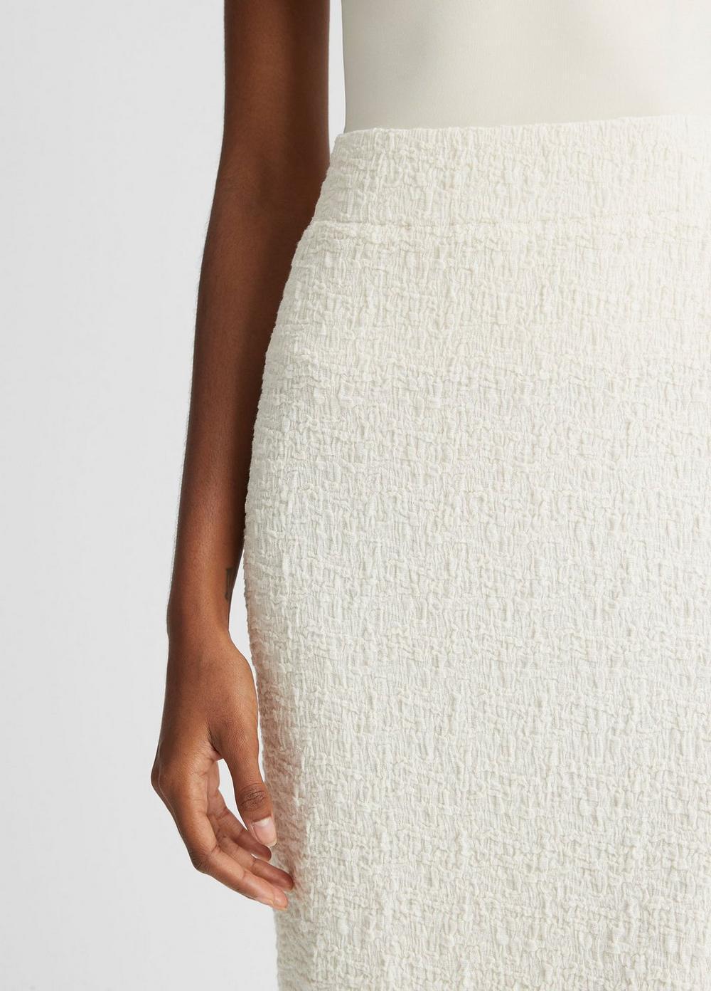 Womens Smocked Skirt, Gesso, Size L Vince Product Image