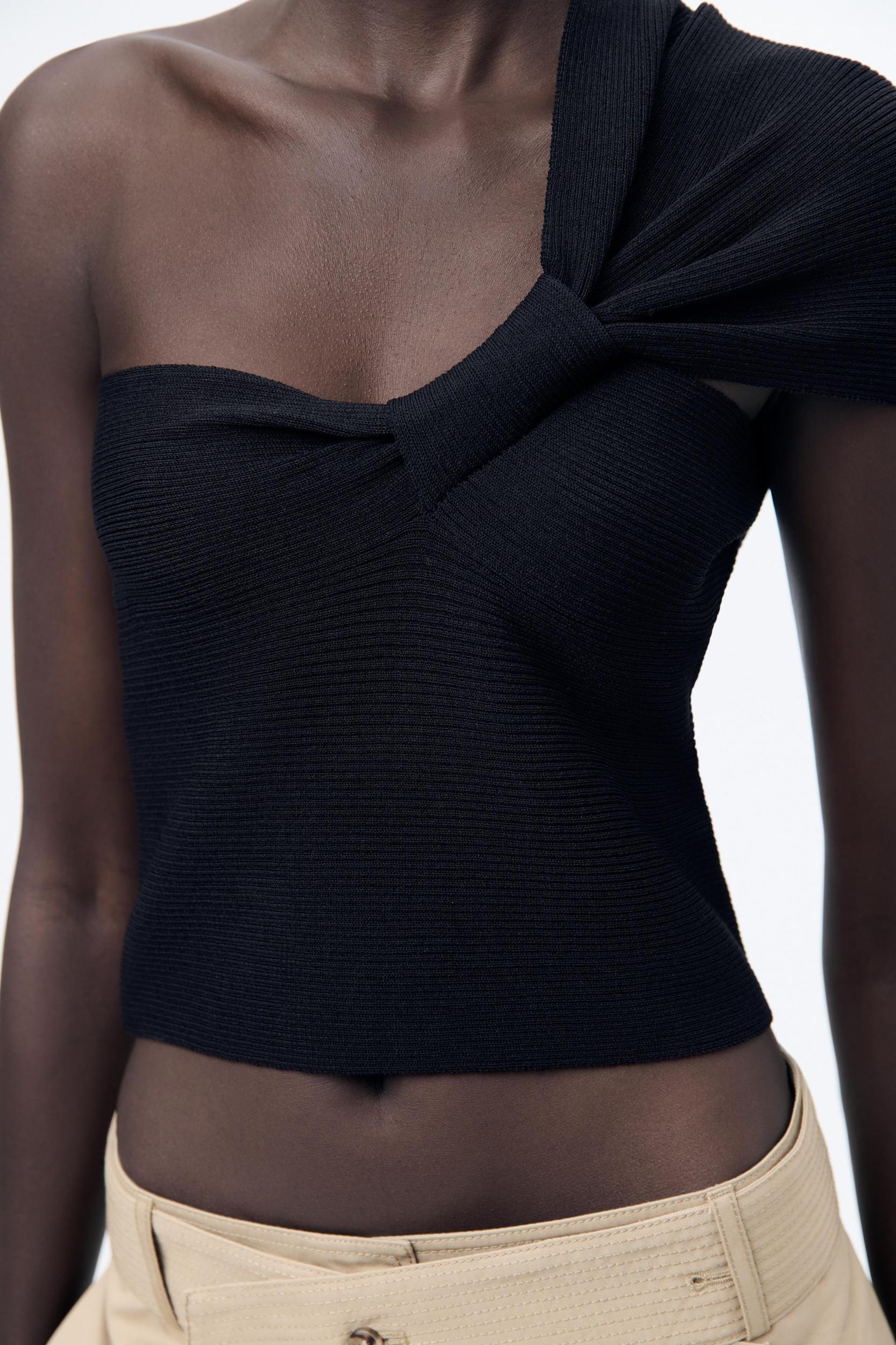 ASYMMETRICAL KNIT TOP Product Image