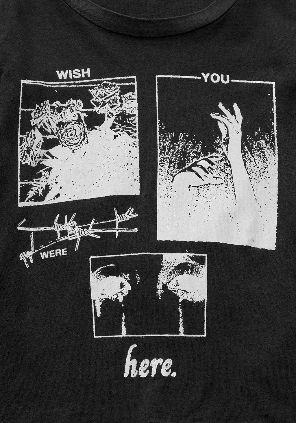 Wish Washed Black Scoop Neck T-Shirt Product Image