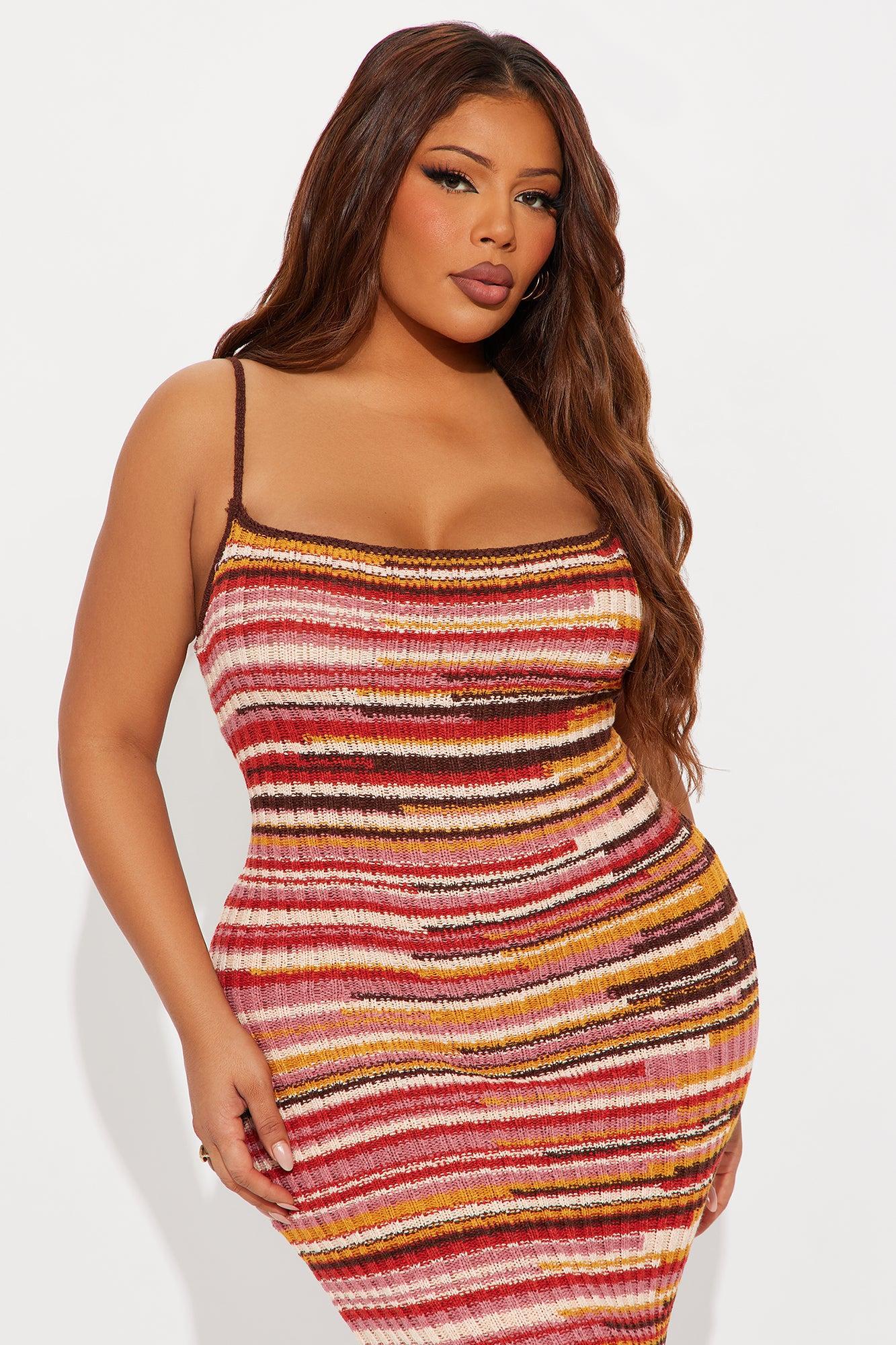 Astrid Crochet Maxi Dress - Orange/combo Female Product Image