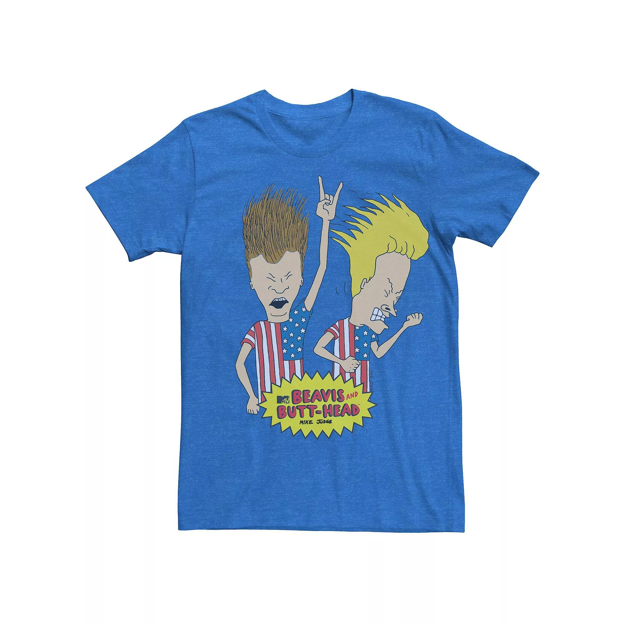 Men's Beavis and Butthead Americans Tee, Size: Medium, Royal Grey Product Image