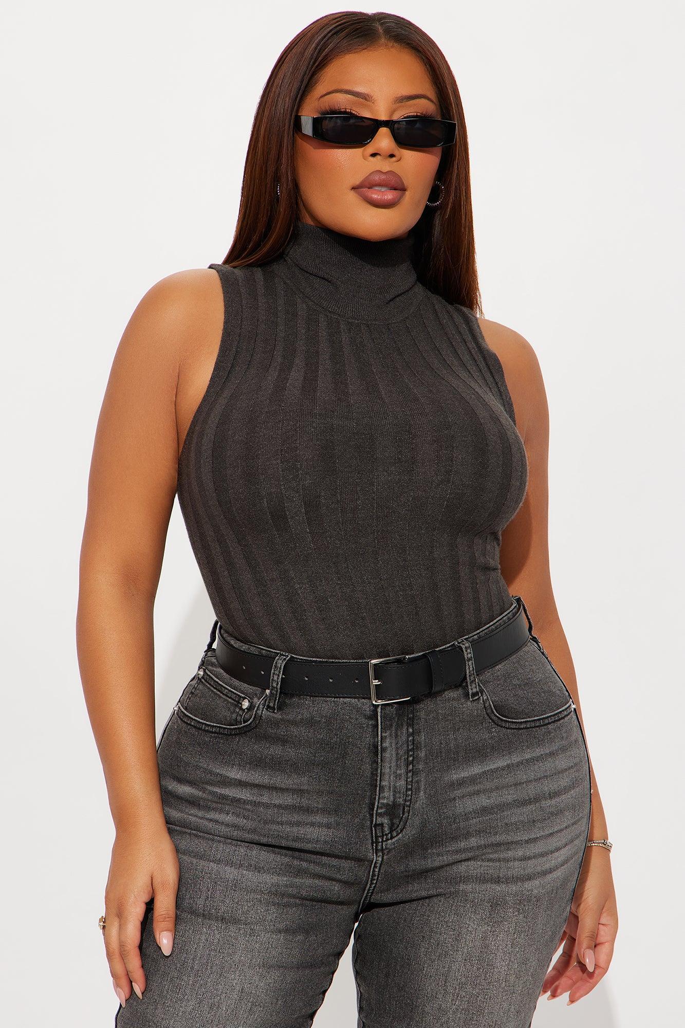 Your Best Friend Pullover Sweater Top - Charcoal Product Image