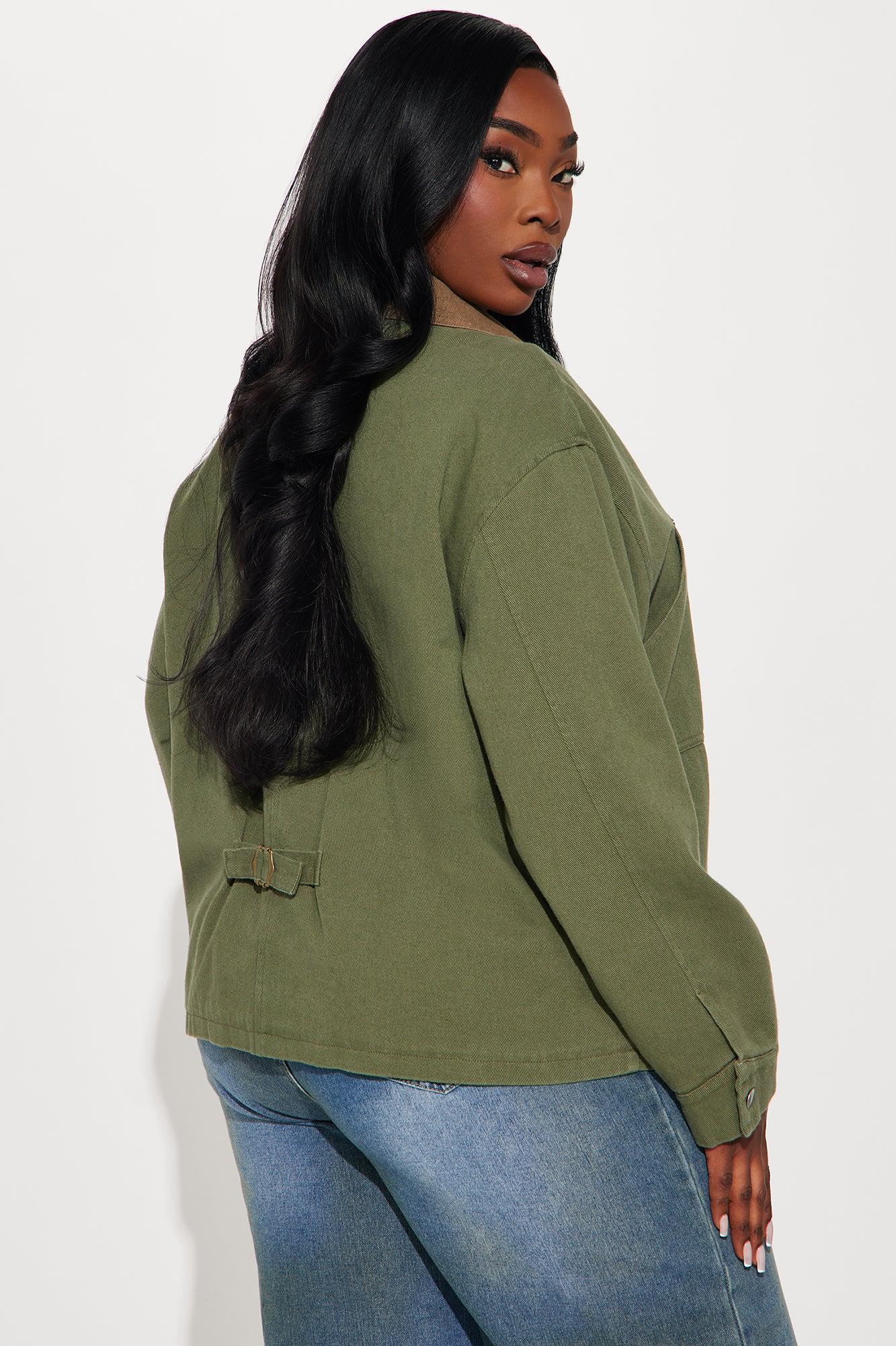 Leila Barn Jacket - Olive Product Image