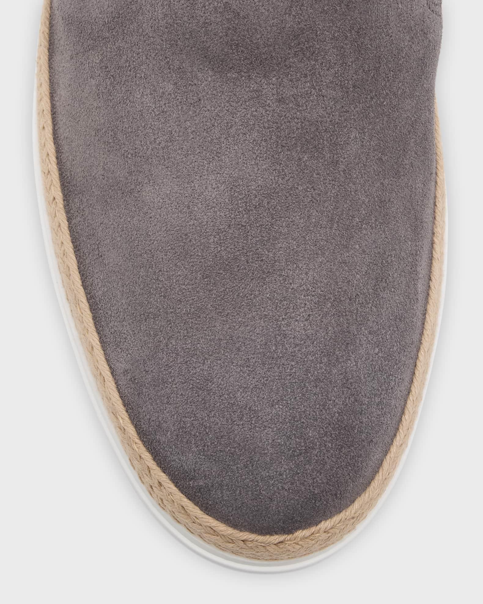 Men's Rubber Pebble-Sole Suede Espadrilles Product Image