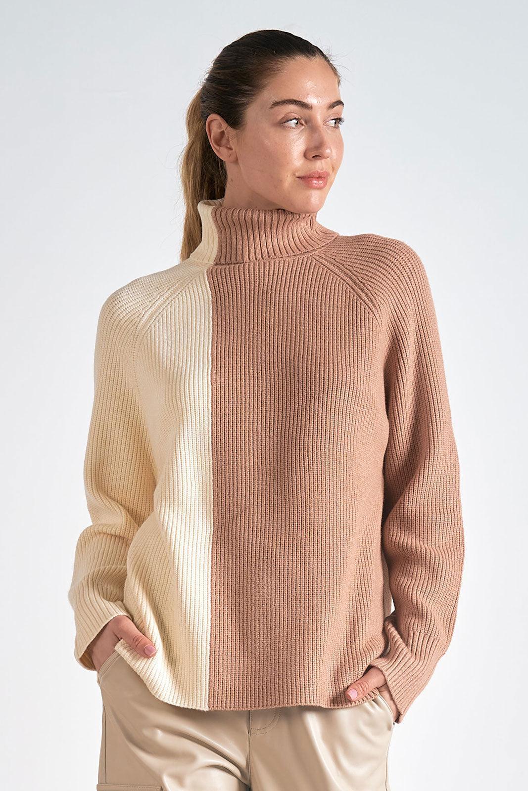 Colorblock Turtleneck Product Image