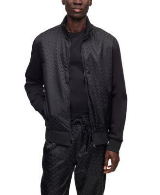 Mens Cotton-Blend Regular-Fit Sweatshirt With Monogram Pattern Product Image