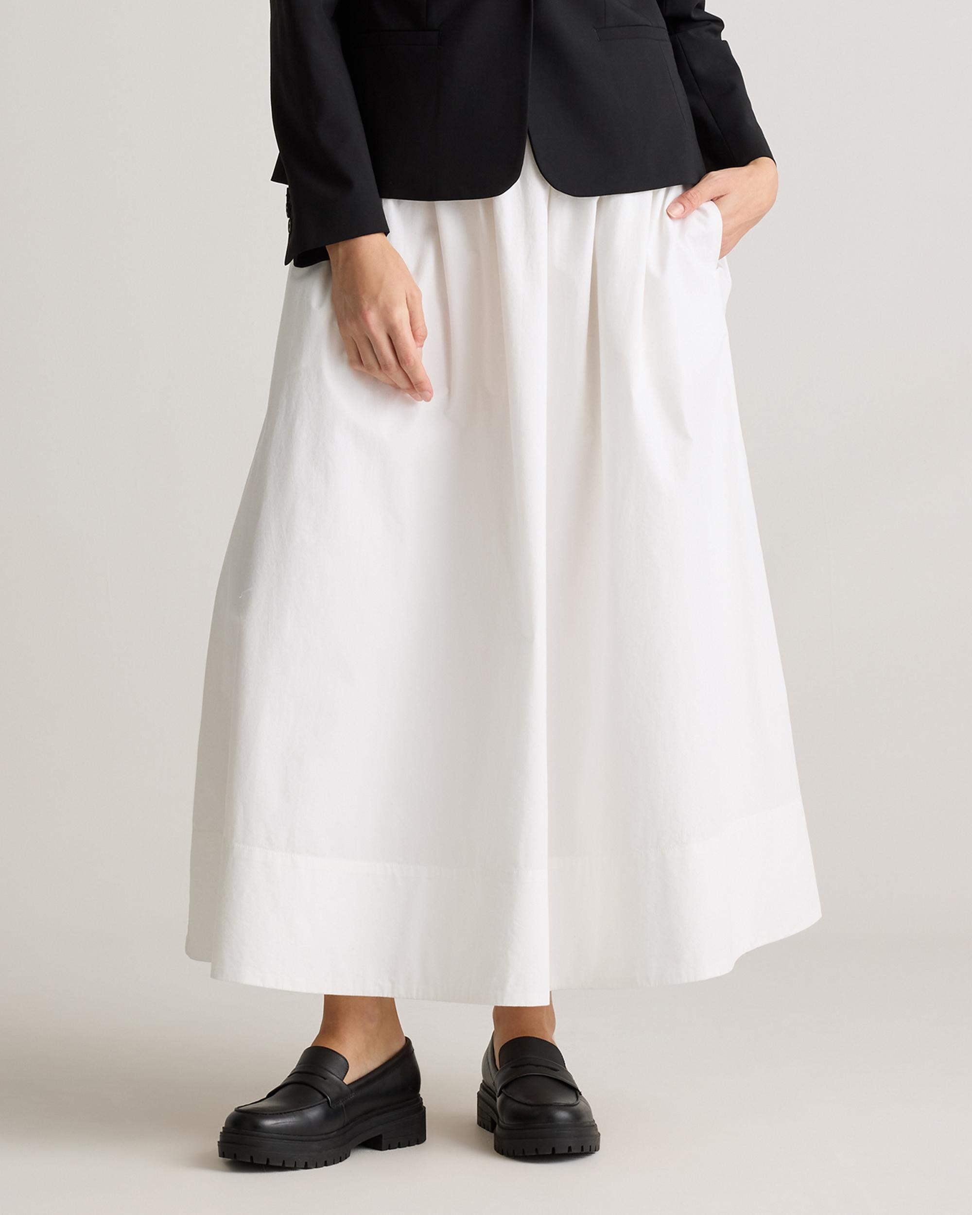 Quince | Women's Poplin A-line Maxi Skirt Size XL, Organic Cotton Product Image