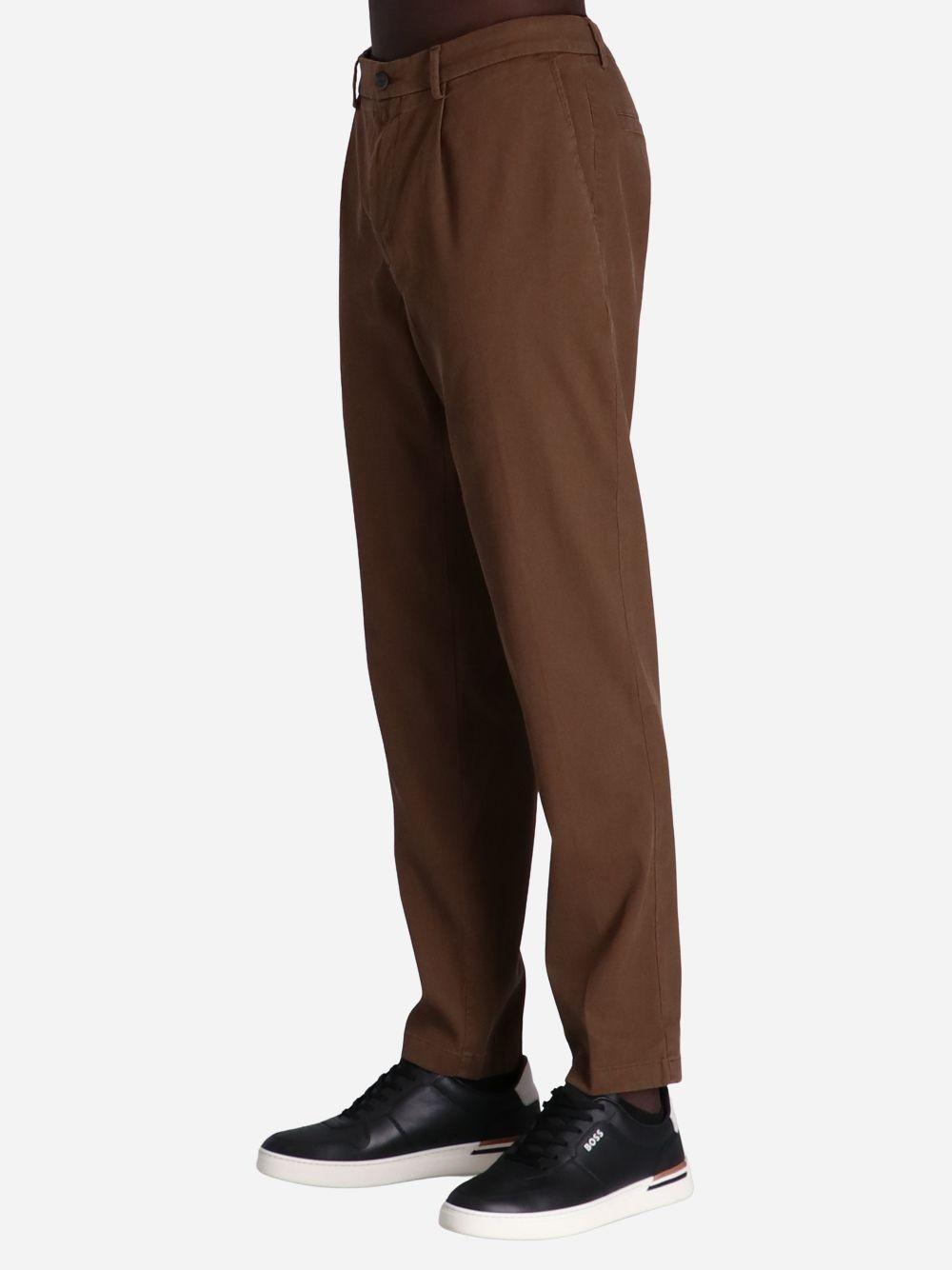 HUGO BOSS Belt Ring Casual Pants In Brown Product Image
