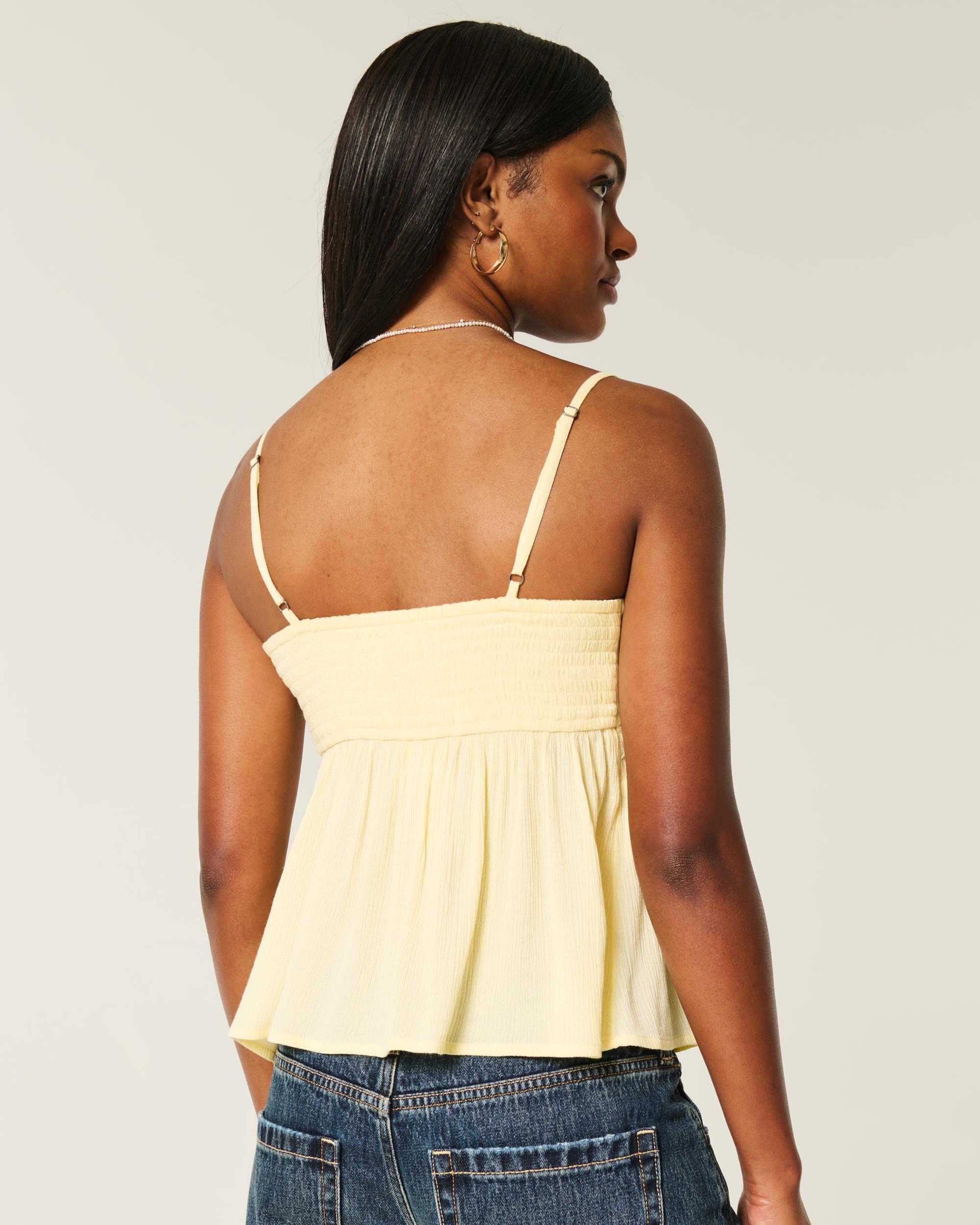 Easy Stitched Trim Babydoll Top Product Image
