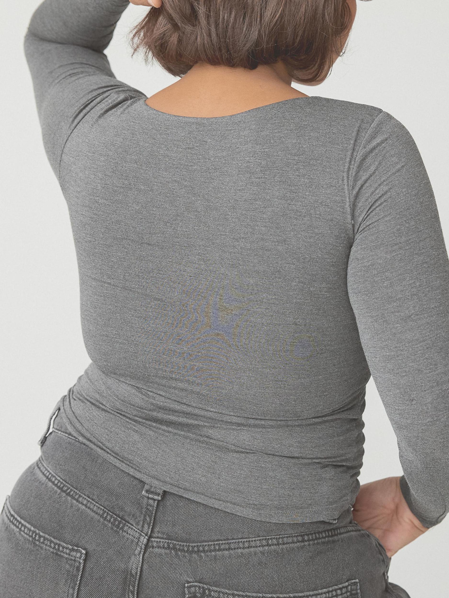 Solid Scoop Braless Long Sleeve Product Image