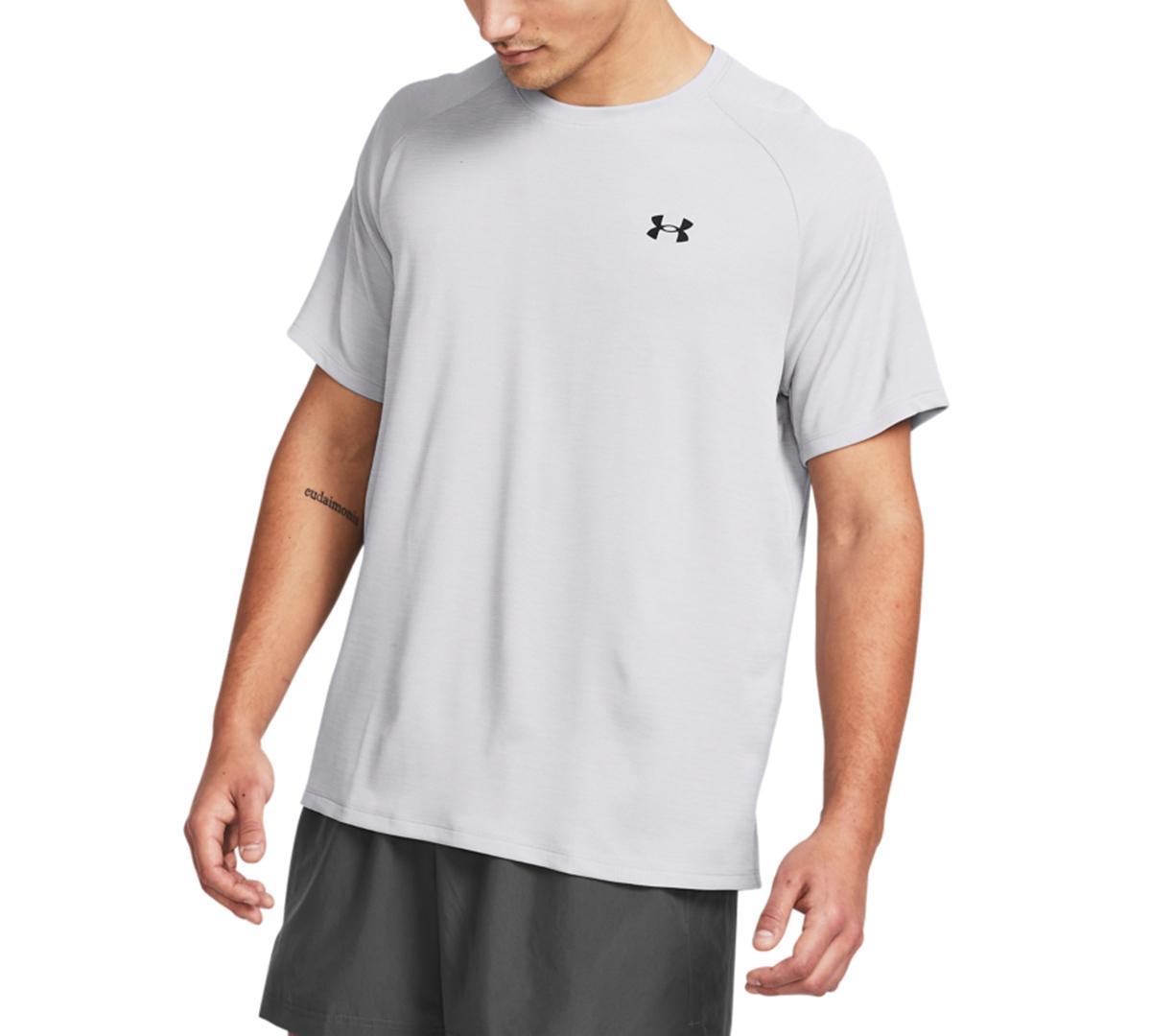 Men's Under Armour Tech Textured Short Sleeve Tee, Size: Medium, Castlerock Product Image