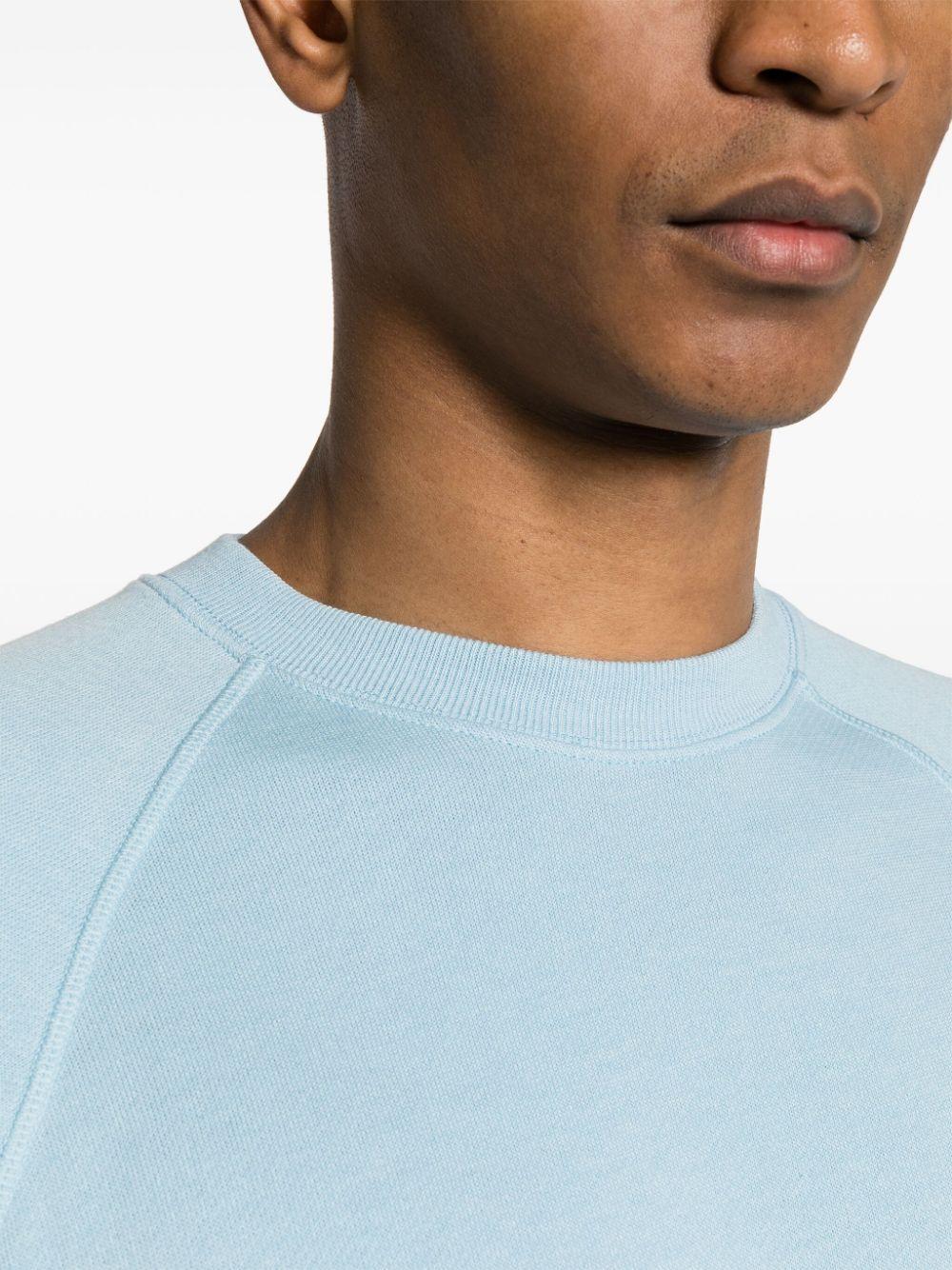 TOM FORD Mélange Cotton-blend Sweatshirt In Blue Product Image