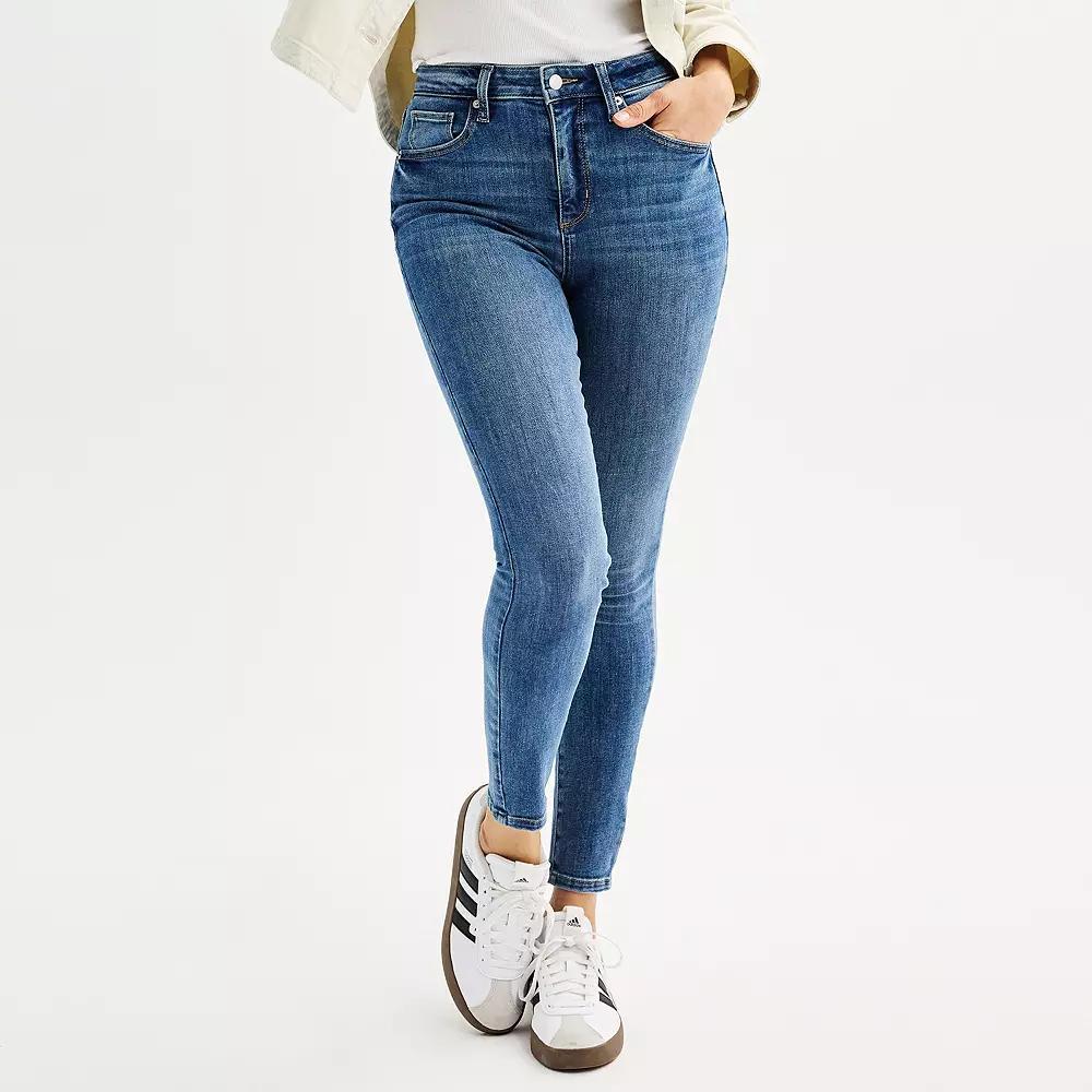 Petite Sonoma Goods For Life® High Rise Skinny Jeans, Women's, Size: 8 Petite, Med Blue Product Image