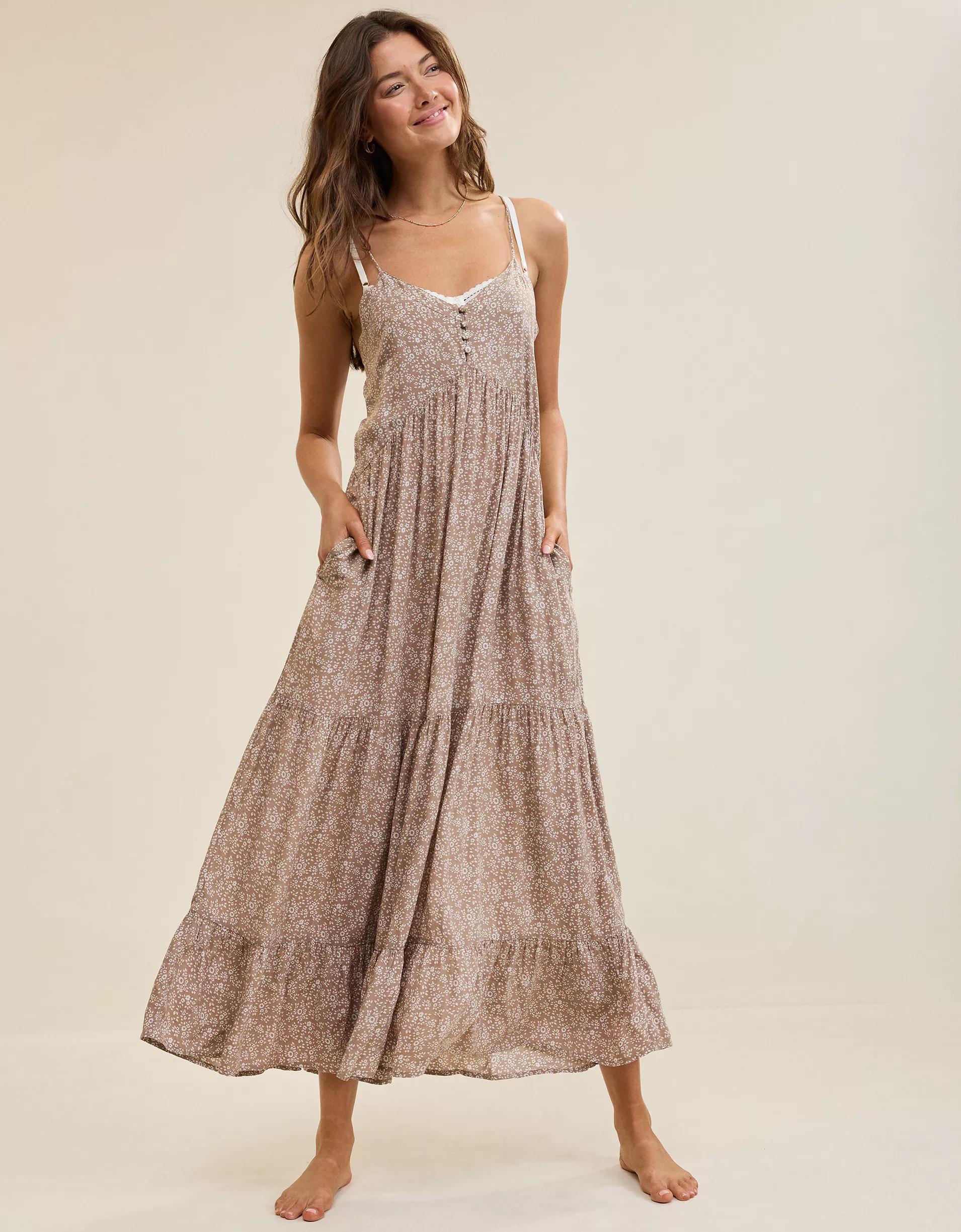 Aerie Printed Maxi Dress Product Image